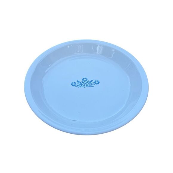 Vintage Corning Ware Blue Cornflower 9" Pie Plate Dish- 1960s Pyroceram - Picture 1 of 3